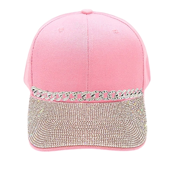 Pink Rhinestone Women's Cap NWT - Picture 1 of 3